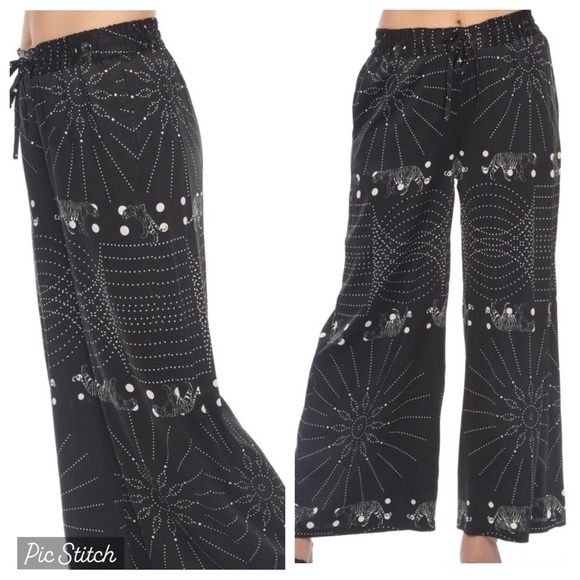 Johnny Was Biya black silk celestial tiger set Size XL RARE - Picture 11 of 16